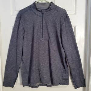 REI Men's Long Sleeve Quarter Zip gray blue marle size Large
